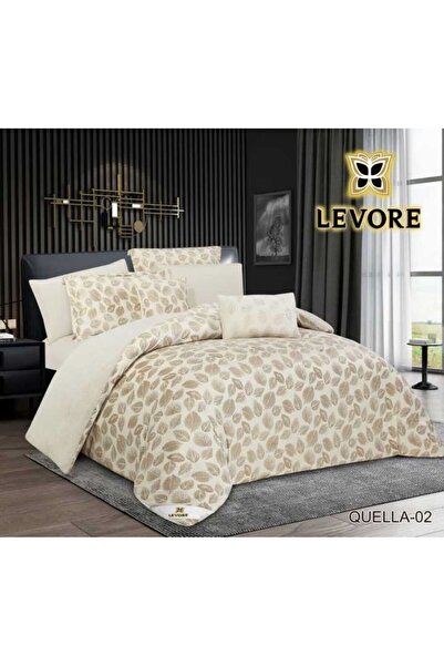 Levore Winter jacquard bedspread, single and a half size, 4 pieces, fur on velvet
