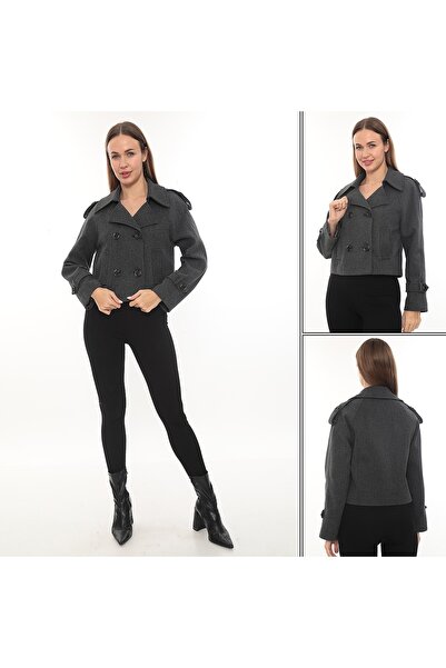 Wazze ANTRASİT CROP KAŞE KABAN