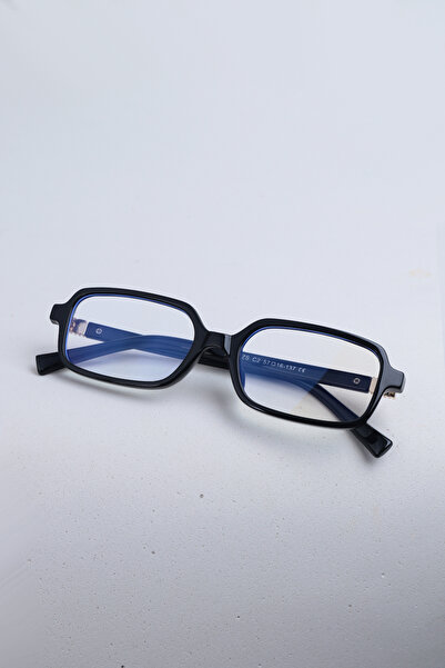 Kapin Mino Minimal Rectangular Blue Light Protective Screen Glasses - Black