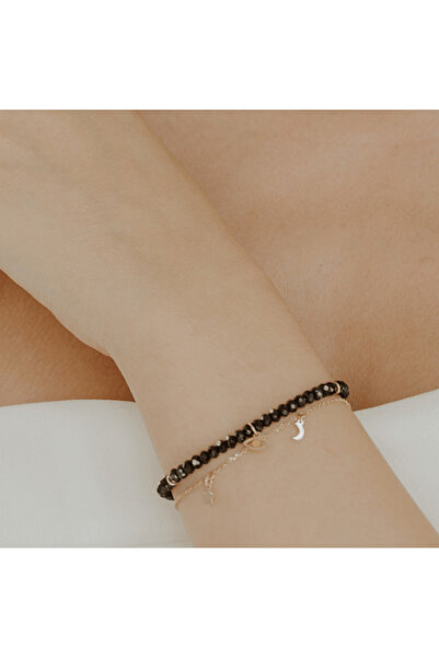 Beejou Brățară Stea, Lună, Soare - Aur Galben de 14K