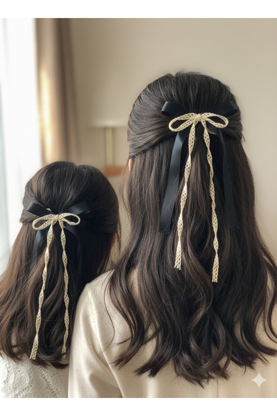 Arikobabyy Anne Kız Dantel Kurdele Saç Fiyonk Seti