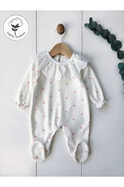 Baharda Nova 100% Cotton Baby Girl Long Sleeve Velvet Jumpsuit