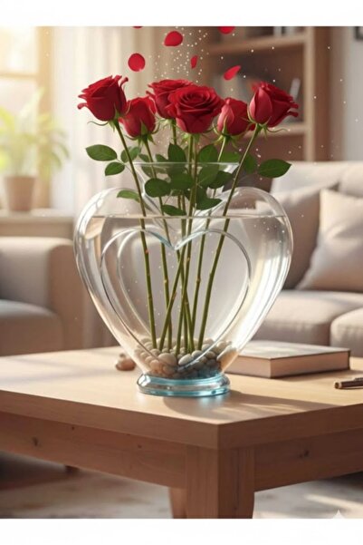 Heryerden Kalpli Romantik Vazo Çiçek Vazosu