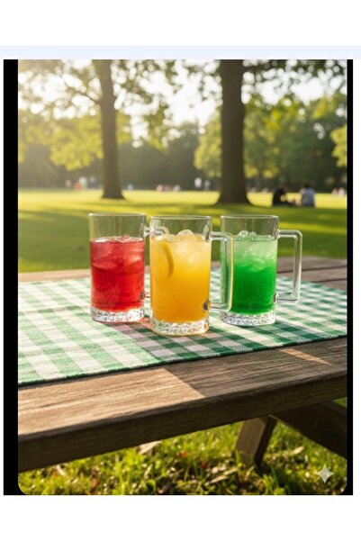 ORTAKÖY CENNETİ 3 Pieces of Elysia Model Mug Espresso Beer Glasses. 300 Cc Vo...