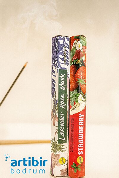 artıbir bodrum Çubuk Tütsü Lavanta ve Çilek 40 Adet Çubuk 2 Paket