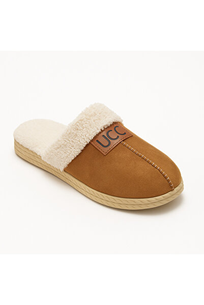 meko aksesuar UCC Peluş İç Astarlı Kapalı Burunlu Ev İçi Panduf Kışlık Ev Ter...