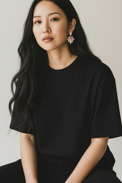 Alyas Aksesuar أقراط أنيقة من سلسلة VIP مرصعة بالأحجار