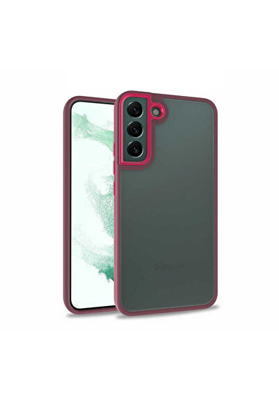 Netzy حافظة سافا فلورا المتوافقة مع جالاكسي إس 22 بلس - أحمر