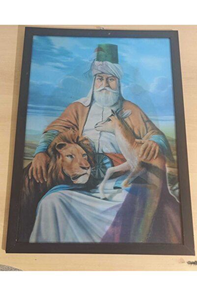 Özgül Ticaret HZ ALİ HACIBEKTAŞİVELİ PİRSULTAN DESENLİ ÜÇBOYUTLU 40X60 CM TABLO