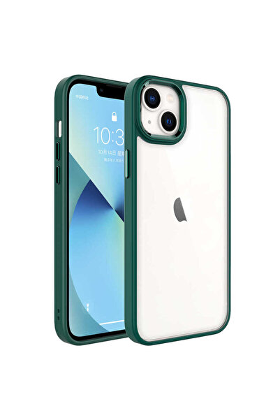 Netzy حافظة كروم متوافقة مع هاتف iPhone 14 - أخضر داكن