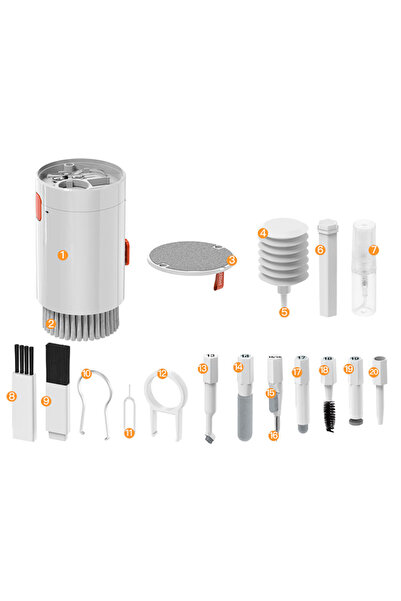 Netzy Q20 20 في 1 مجموعة تنظيف الأجهزة الإلكترونية متعددة الوظائف