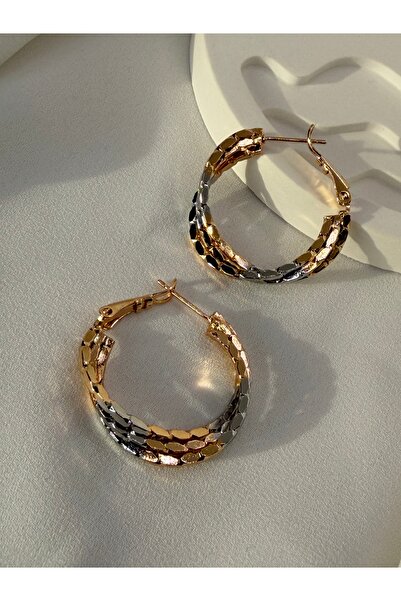 XUPING JEWELRY İki Renk Halka Küpe