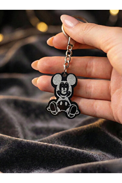 Mickey Figürlü Özel Tasarım Pleksi Anahtarlık & Çanta Süsü