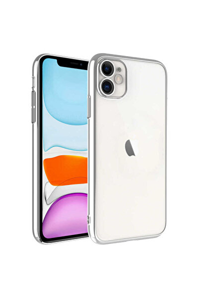 Netzy حافظة SAFA Riksos متوافقة مع هاتف iPhone 11 مع إطار ملون من البلاستيك ا...