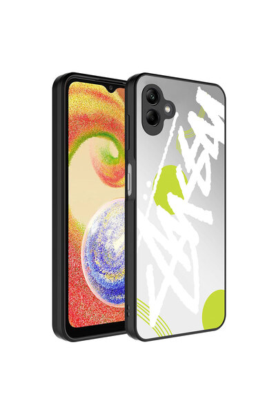 Netzy غطاء حماية للكاميرا بنمط مرآة لجهاز Galaxy A04، غطاء لامع بتصميم مرآة S...