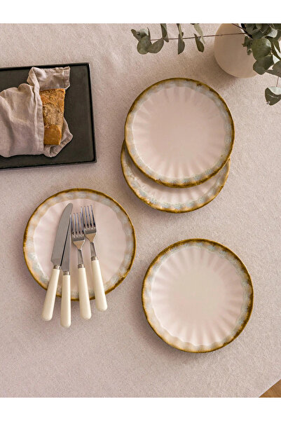 LC Waikiki LCW HOME Printed Ceramic Plate 4 Pieces 22 Cm