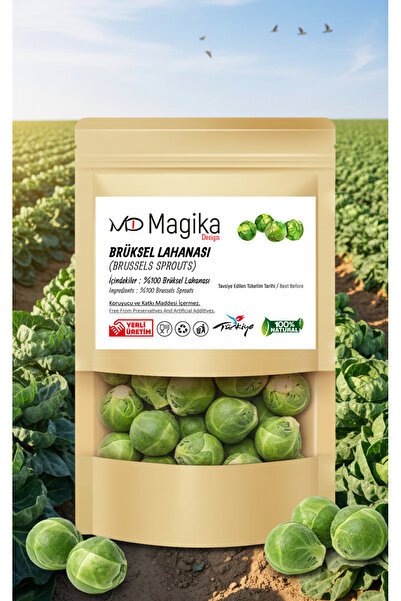 Magika Design Brüksel Lahanası - 500 GR - Taze Hasat - Yerli Üretim - %100 Doğal, %100 Taze, %100 Yerli