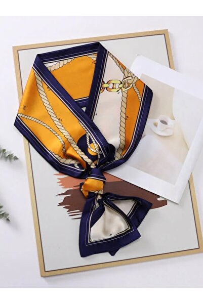 LO ADORO وشاح نسائي على الطراز الكوري من قماش الساتان، سلسلة خاصة من إكسسوارا...