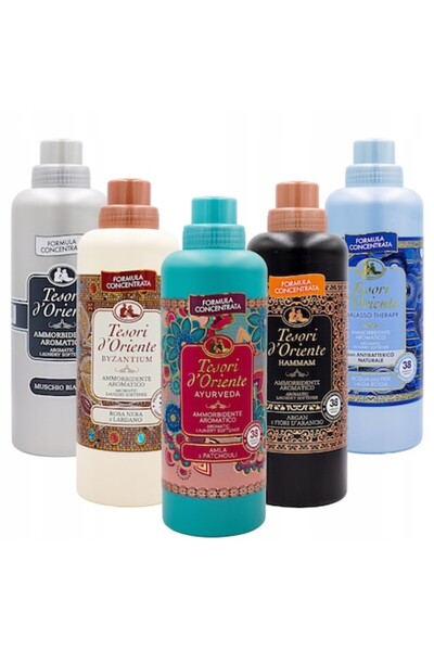 Tesori d'Oriente Set de balsam - 5 x 760 ml (Ayurveda, Muschio Bianco, Hammam...