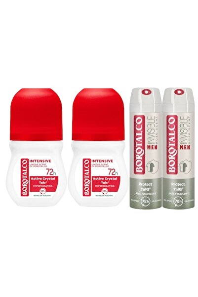 Borotalco Pachet variat - 4 bucăți (2x Roll-On 50ml, 2x Antiperspirant 150ml)