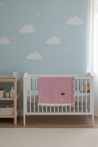 Caramell 100% Cotton Muslin Baby Blanket for Sensitive Skin 120X100