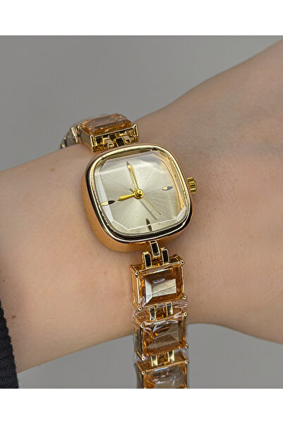 CLUPPOLOON TAŞLI METAL KOL SAATİ