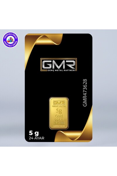 GMR E-Gümüş 5gr. 995 24 Ayar Külçe Altın