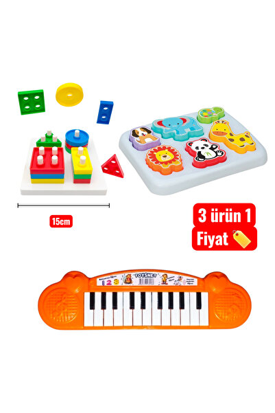 Depomiks Avm Eğitici piyano Sevimli hayvanlar Bultak Geometik şekiller