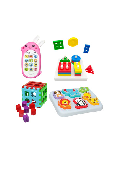 Depomiks Avm Sevimli Tavşan Eğitici Telefon Geometrik şekiller küp Bultak Sev...