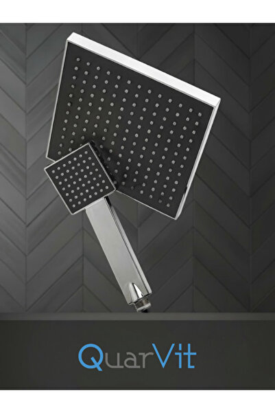 QuarVit Modern Kare Duş Başlığı Seti