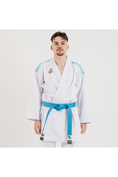 Fujimae KARATE KUMITE BLOUSE ProWear2, white with blue embroidery, 200 cm