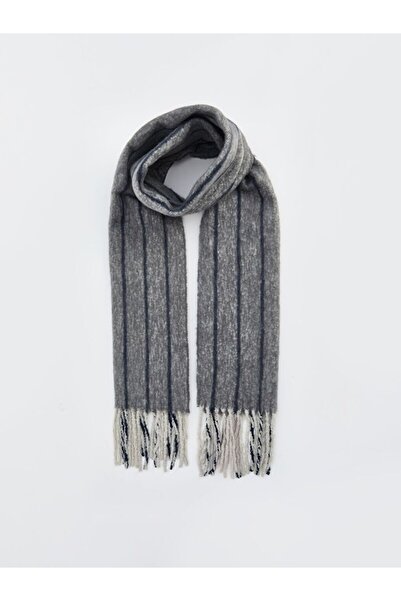 LC Waikiki Lcw Accessories Gray Tasseled Women's Scarf