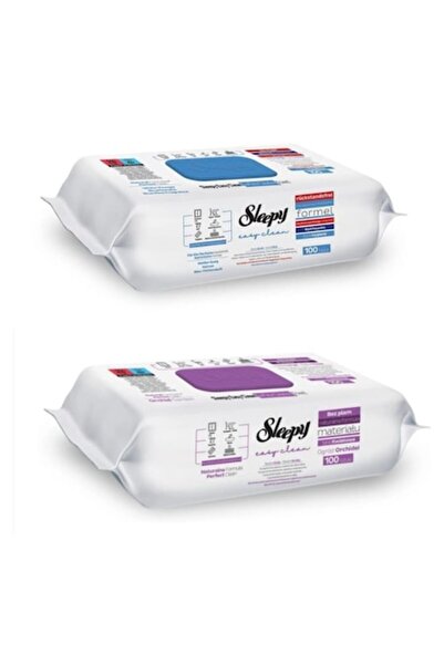 Sleepy Pachet șervețele umede, 2 x 100 buc, oțet alb și bicarbonat de sodiu, ...