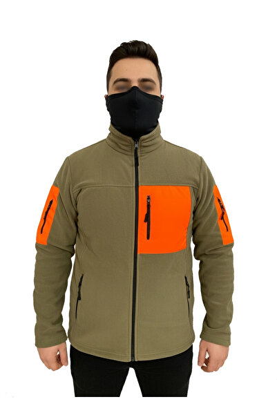 Mysia Outdoor HAKİ TURUNCU SOFT SHELL TAKTİK POLAR MONT AVCI 7 CEP