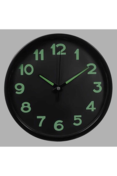 OEM Decorative Black Wall Clock Glow in the Dark Ø20cm