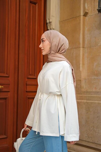 Hafel Kadın Dikiş Detaylı Yırtmaçlı Tunik Sweat