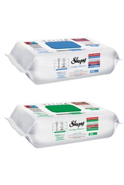 Sleepy Set 2 x Șervețele Umede Easy Clean Multisuprafete cu bicarbonat, 200 b...