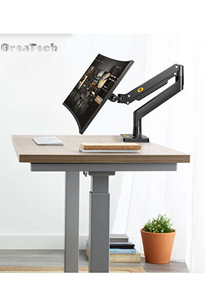 GreaTech North Bayou Nb G45 27-40 Inç Lcd-led Monitör Tutucu Amortisörlü Masaüstü Stand Tek Kol 3-12 Kg