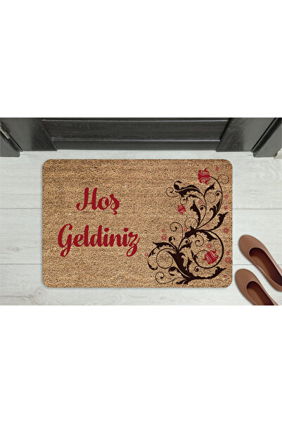 M&H Quality سجادة باب مزخرفة بنمط مربع ملون