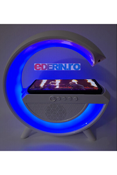 eDERIN.ro Boxă portabilă multifuncțională RGB, Bluetooth, Încărcare wireless telefon, Radio FM, Putere 5 W