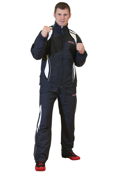 Top Ten Fitness tracksuit, Top Ten, Black-White, 164 cm