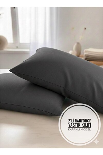 Marlenka Home Tex 2 Lİ YASTIK KILIFI KAPAKLI MODEL PAMUKLU RANFORCE KUMAŞ 50X...