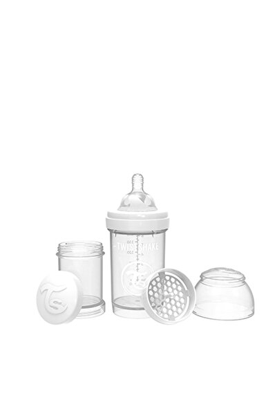 Twistshake Biberon anti-colici, 180 ml, White