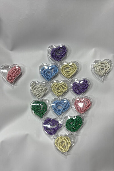 Muensu 5 Adet Karışık Renk Kalpli Kokulu Tesbih, Hac Umre Malzemesi, Hediyelik Tesbih, Kutu Tesbih