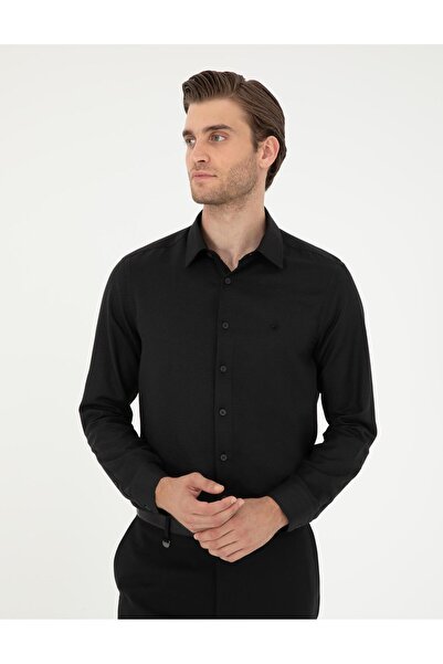 Pierre Cardin Slim Fit Dobby Long Sleeve Shirt 2018583