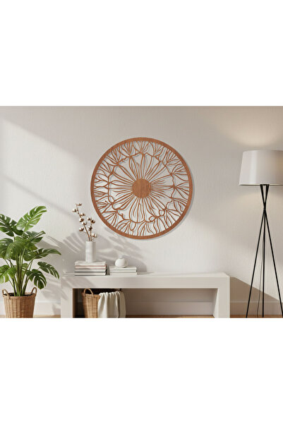 KEYWEL Yuvarlak Mandala Ahşap Duvar Tablosu | Dekoratif Modern Tasarım