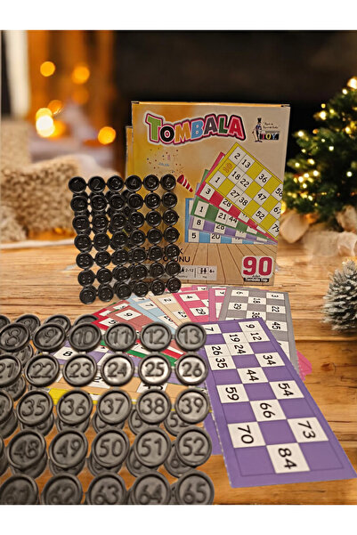 HBNC Klasik Tombala Oyunu – 90 Adet Taş, Renkli Kartlar, 6+ Yaş