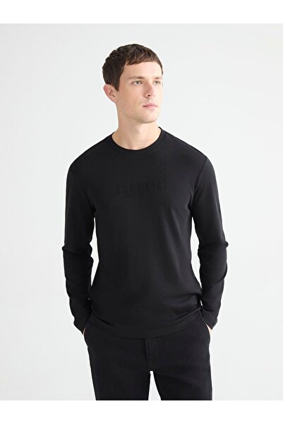 LC Waikiki LCWAIKIKI Classic Crew Neck Long Sleeve Printed Men's T-Shirt