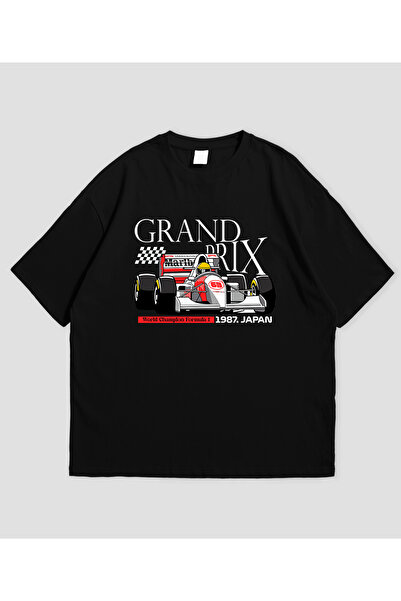 SVART WEAR تي شيرت جراند بري اليابان F مطبوع قصة فضفاضة للجنسين