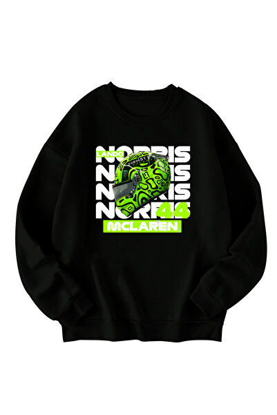 SVART WEAR لاندو نوريس F مطبوع قصة فضفاضة سويت شيرت للجنسين